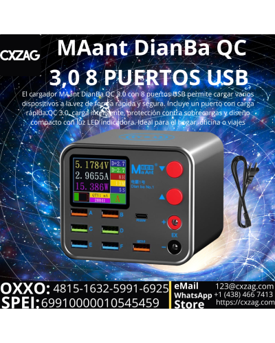 MAant DianBa QC 3,0 8 PUERTOS USB