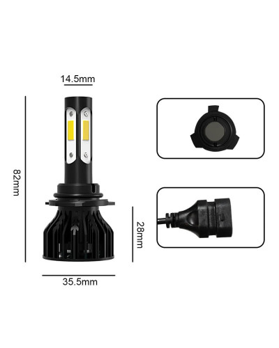 Bombilla de faro delantero para Buick Regal 9012, 2014, 2015, 2016, faro Turbo, 12000LM, 4 lados, HIR2, H11, repuesto de lámpara