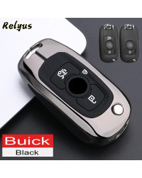 Funda abatible para llave de coche, accesorio de aleación de Zinc y Gel de sílice para Buick VERANO ENCORE GX GL6, Opel Vauxhall