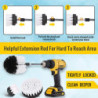 2/3.5/4/5'' Brush Car Polisher Bathroom Cleaning Kit Power Scrubber Brush Attachment Set with Extender Kitchen Cleaning Tools