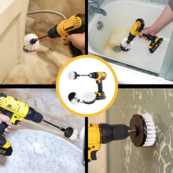 2/3.5/4/5'' Brush Car Polisher Bathroom Cleaning Kit Power Scrubber Brush Attachment Set with Extender Kitchen Cleaning Tools