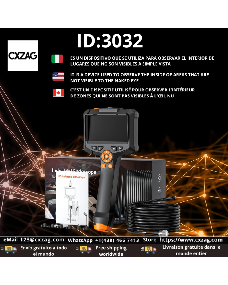 Industrial Endoscope Camera 4.3 "Single Dual Lens HD 1080P Car Inspect
