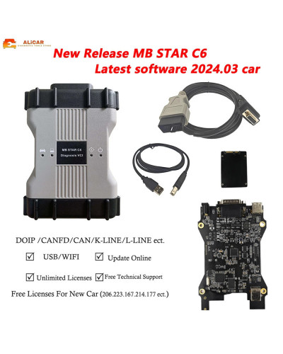 NEW MB STAR C6 Support DOIP USB WIFI Latest Software 2024.03 SD Connec