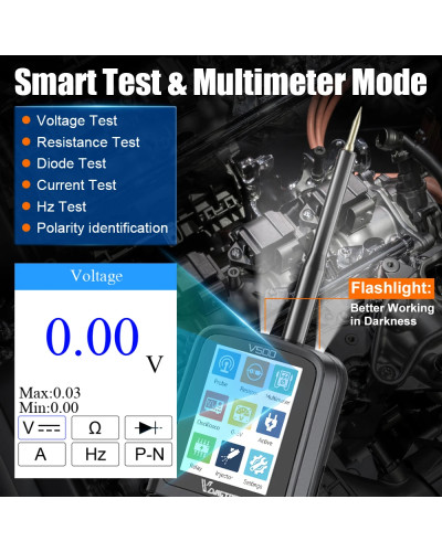 Circuit Probe Kit Automotive Multimeter Electrical System Diagnostic Tools Oscilloscope/Relay/Injector