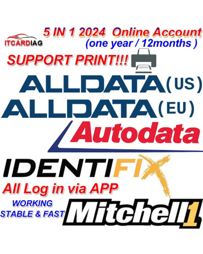 2024 Alldata Autodata Identifix Mitchell One Year Online Account Auto 