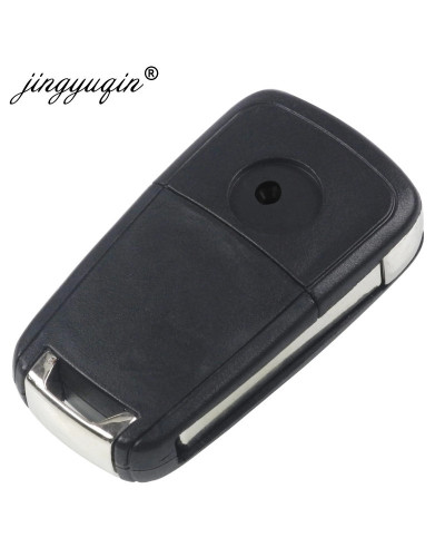 Jingyuqin-carcasa de llave remota plegable para OPEL, VAUXHALL, Astra J, Corsa E, Insignia, Zafira C, 2009-2016, Buick