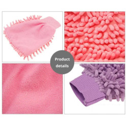 Multiuse Car Wash Gloves Chenille Waterproof Mitt Soft Mesh Back Double-faced Glove Mitt Wax Detailing Brush Car Cleaning Tool