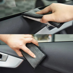 2-10Pcs Soft Double Side Microfiber Scrubbing Sponge Car Leather Cleaning Microfiber Towel Wax Sponge Auto Detailing Tools