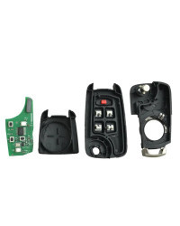 Mando a distancia con tapa para coche, llave de 2 piezas y 5 botones para GMC Terrain Chevy Camaro Equinox Cruze Malibu Buick La