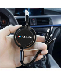 Cable de datos de carga rápida, accesorio multifuncional 3 en 1 de 100W para Chevrolet Cruze