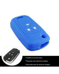 KEYYOU-funda de silicona para llave de coche, funda de 3 botones para Chevrolet Cruze Buick Opel Astra Corsa Antara Zafira Meriv