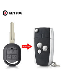 KEYYOU-funda de llave plegable para Chevrolet optra 2009, carcasa con tapa modificada, 1 piezas, para Buick Excelle HRV después