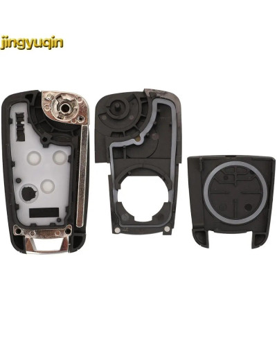 Jingyuqin-carcasa para mando a distancia de coche, carcasa abatible de 2/3 botones para Chevrolet Aveo Cavalier 2020 Opel Buick 