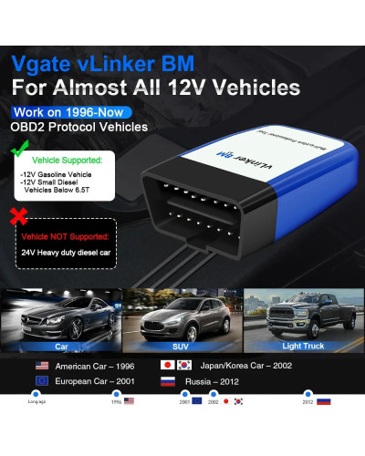 Vgate vLinker BM+ BM For BMW Scanner ELM327 BT4.0 OBD 2 Wifi OBD2 Car 