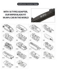 LNJING-escobillas de limpiaparabrisas coloridas para Buick Regal Sportback TourX, 2011, 2013, 2015, 2016, 2017, 2018, 2019, 2020