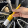 Lucullan Durable But Not Hard 5 PCS Set PBT White Plastic Hair Interior and Wheels Cleaning Tools Car Detailing Brush