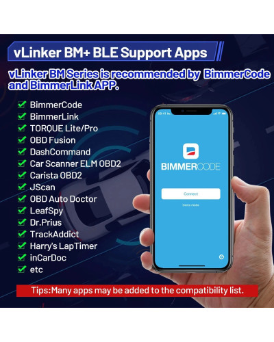 Vgate vLinker BM+ BM For BMW Scanner ELM327 BT4.0 OBD 2 Wifi OBD2 Car 