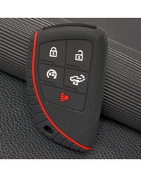 Funda protectora de silicona para llave de coche, carcasa con tapa de 5 botones, para Chevrolet Silverado GMC Sierra Buick 2022 