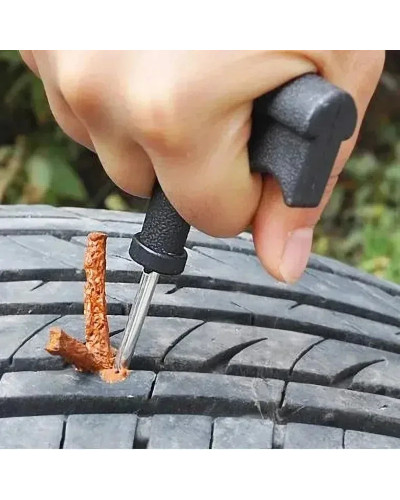 Car Tire Repair Tool Kit with Rubber Strips Tubeless Tyre Puncture Stu