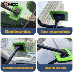 Car Window Cleaning Brush Kit Long Handle Brushes Windshield Wiper Auto Body Wash Tools Glass Cleaner Towel for Cars Accessories