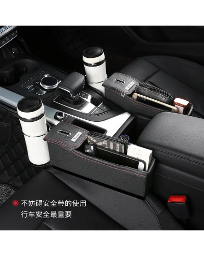 Caja de almacenamiento para hendiduras de asiento de coche, caja de al