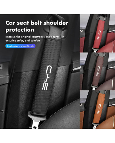 Cinturón de seguridad de cuero para coche, cubierta de hombro, almohad