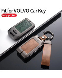 Funda de cuero para llave de coche, 5 botones para Volvo XC60, XC70, V60, V70, V40, S80, S60, D5, V50, S40, C30, accesorios de p