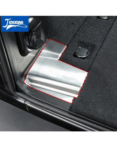 JIDIXIAN-Protector de placa de entrada de maletero trasero de coche, accesorios de cubierta para Jeep Wrangler JL 2018, 2019, 20