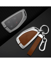 Funda de cuero para llave de coche, carcasa de aleación de Zinc para Buick Envision S Plus, Chevrolet, Suburban, Tahoe, GMC, Yuk