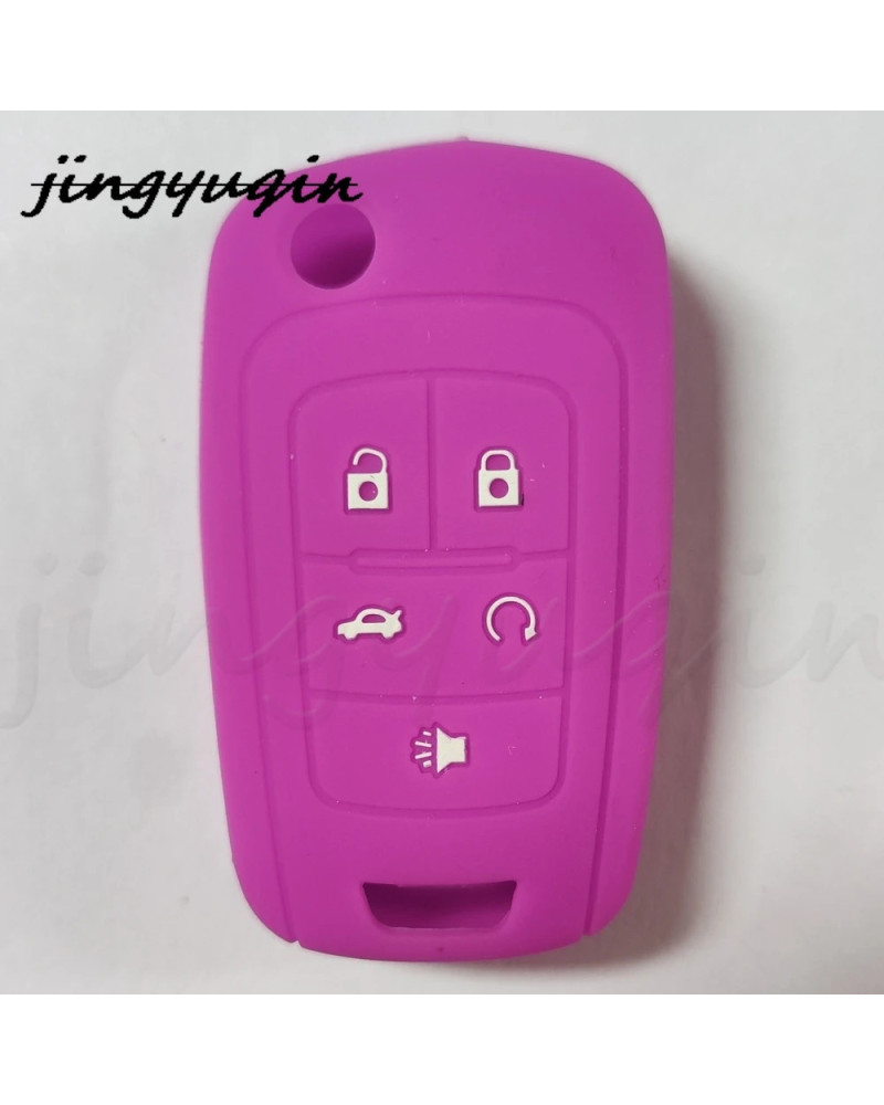 Jingyuqin-funda de silicona para llave remota, accesorios de coche para Chevrolet Equinox Camaro Impala, GMC Buick Lacrosse Rega