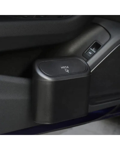 Cubo de basura para coche, caja de almacenamiento colgante para basura