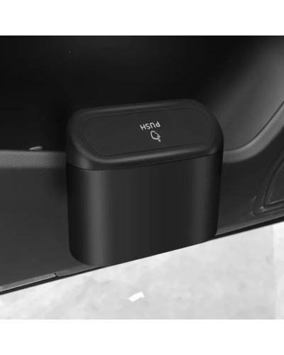 Cubo de basura para coche, caja de almacenamiento colgante para basura