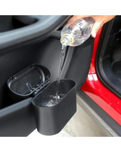 Cubo de basura para coche, caja de almacenamiento colgante para basura