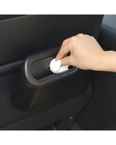Cubo de basura para coche, caja de almacenamiento colgante para basura