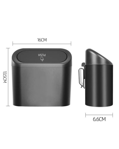 Cubo de basura para coche, caja de almacenamiento colgante para basura
