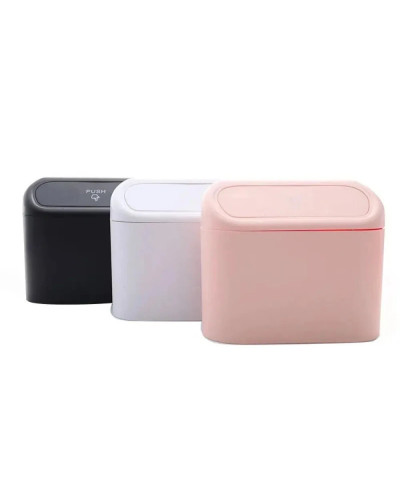 Cubo de basura para coche, caja de almacenamiento colgante para basura