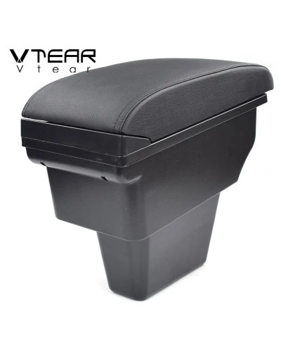Vtear-caja de almacenamiento para reposabrazos de coche, puerto USB, c