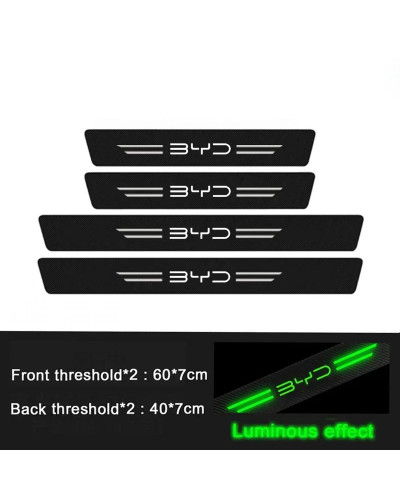 Calcomanías luminosas para umbral de puerta de coche, almohadilla prot