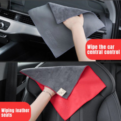 Super Absorbent Car Drying Towel Suede Coral Velvet Double-sided Car Cleaning Cloth Multipurpose Auto Towel Car Accessories