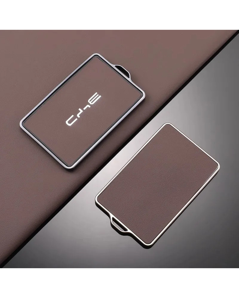 Funda de cuero para llave remota con tarjeta NFC para coche, cubierta 