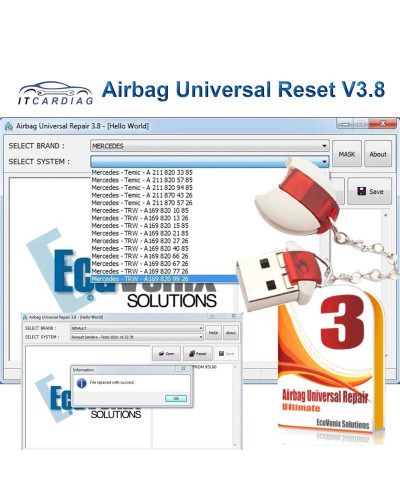 Airbag Universal Repair V3.8 Airbag Reset Tool V3.8 ECU Programmer of 