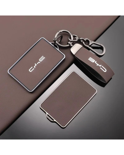 Funda de cuero para llave remota con tarjeta NFC para coche, cubierta 