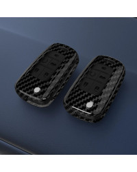 Funda de fibra de carbono para llave de coche, accesorios para Chevrolet Cruze Aveo Trax, Buick, Opel Astra Corsa Meriva Zafira 