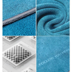 LULECI Car wash towel thickened large-size water absorbing coral wool car towel Double sided quick drying car wash towel