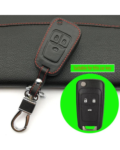 Funda de cuero para llave de coche, cubierta Fob para Chevrolet, Chevy, GMC, Buick, Encore, Terrain, Malibu, Camaro, Cruze, Impa