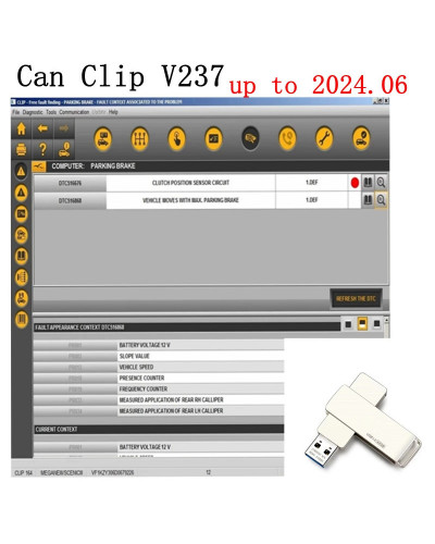 2024 Latetst Can Clip V237 For Renault Repair data software Can Clip U