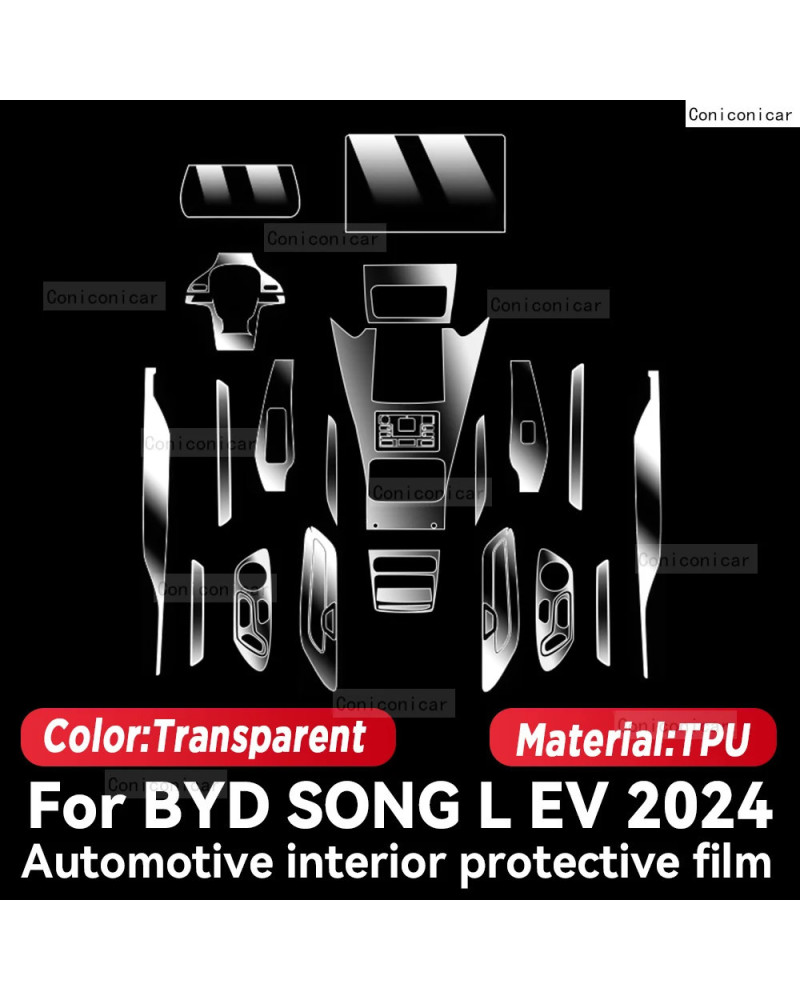 Película protectora transparente de TPU para BYD SONG L EV 2024, acces