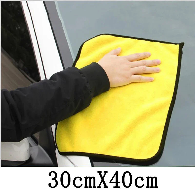 High-end Microfiber Thicken Car Wash Towel Universal Cleaning Drying Cloth Auto Body Care Washing Wipe Rag 30/40/60cm