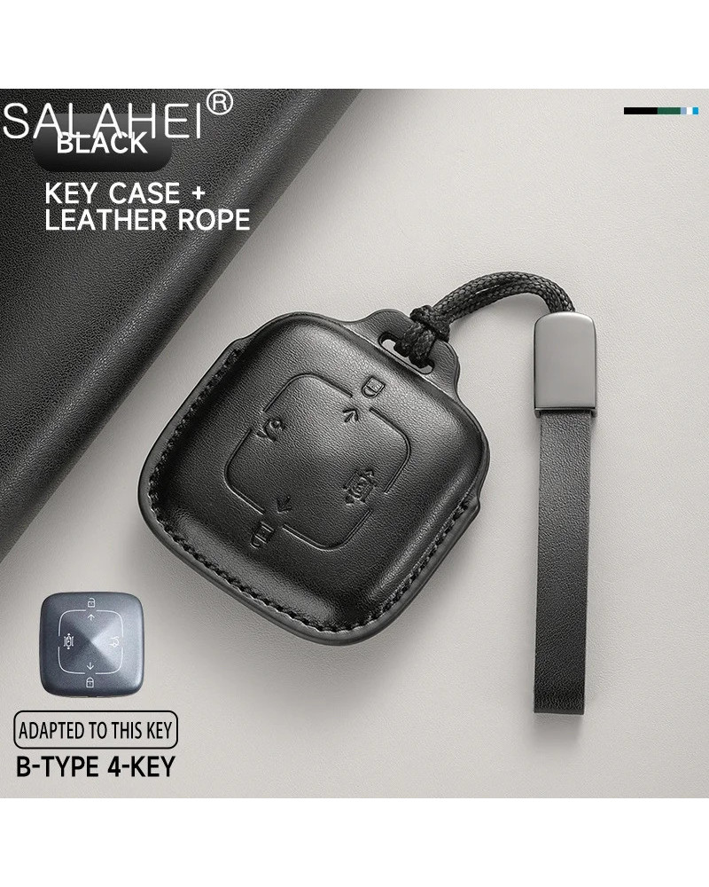 Funda de cuero para llave de coche, carcasa de aleación de Zinc para Z