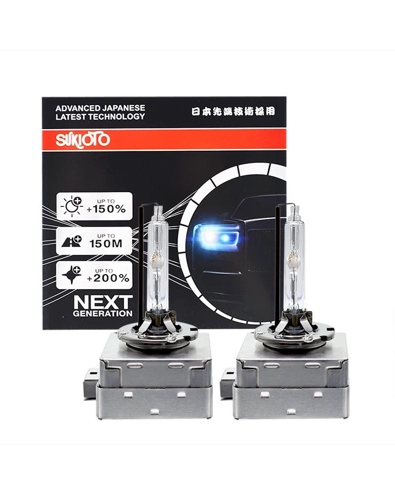 SUKIOTO-bombilla de faro delantero de coche, Bombilla de Xenón HID genuino de 35W, 2 piezas, para Audi, Nissan, Mazda, Jeep, BMW